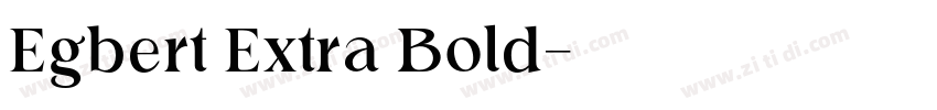 Egbert Extra Bold字体转换